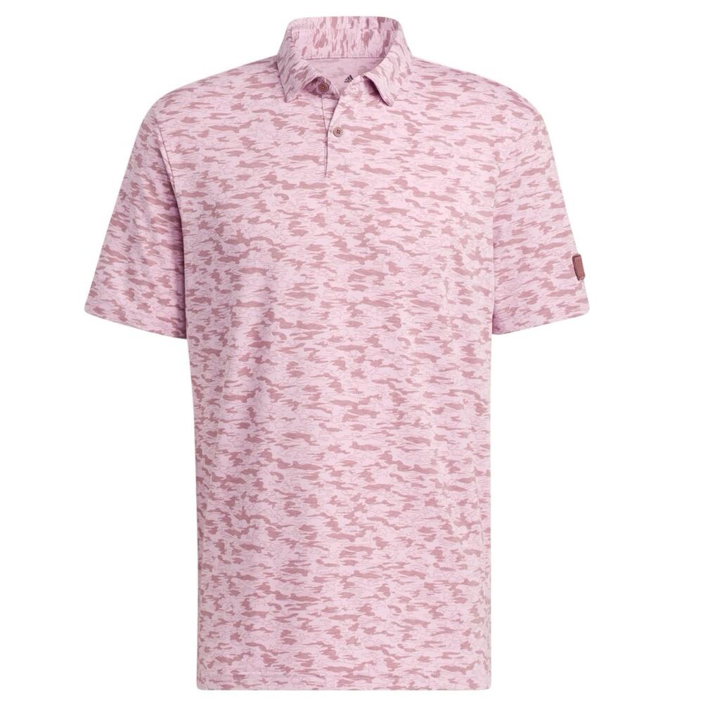 Adidas Golf Polo Shirt Mens 2XL Camo Pink Short Sleeve Athletic‎ Activewear